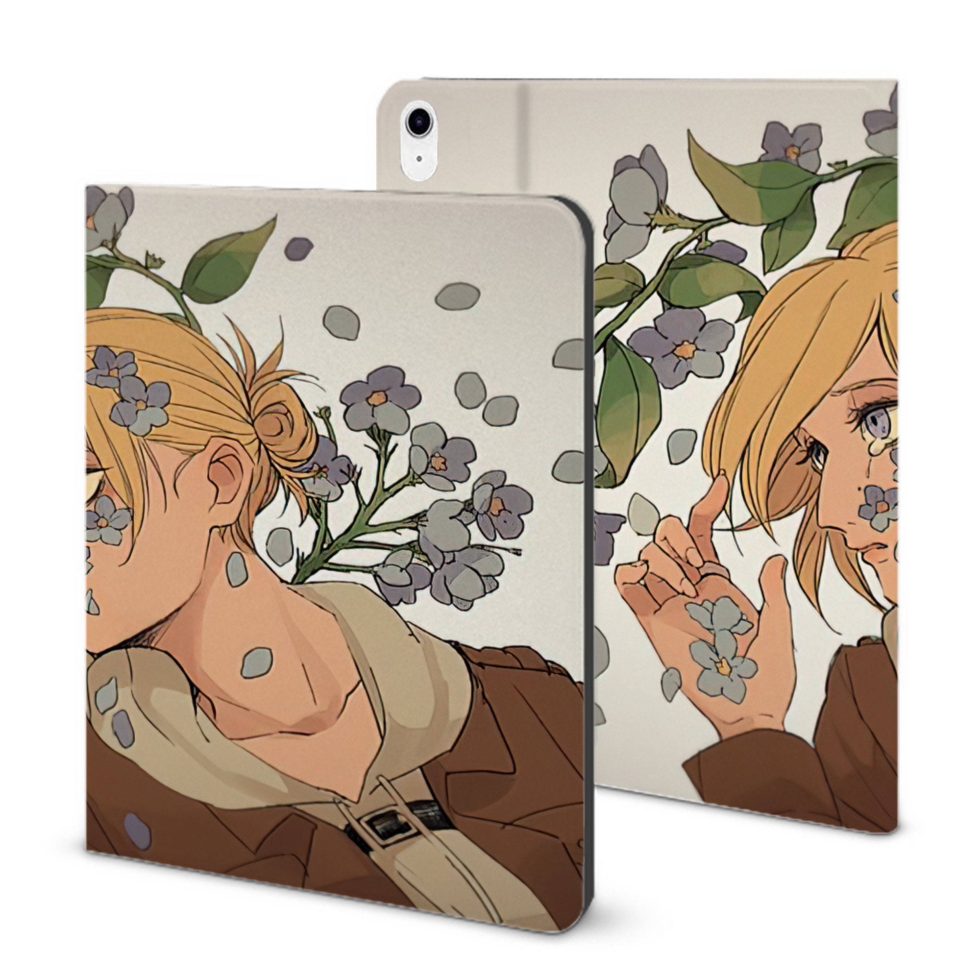 （画像用） 進撃の巨人 Attack on Titan IPad ケース ブック型 PUレザー TPU 耐衝撃 軽量 薄型 ペン収納なし 全面保護 IPad 各モデル対応
